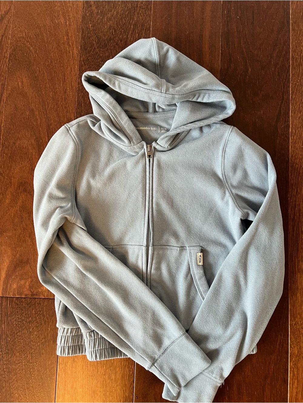 Abercrombie Kids Light Blue Hooded Zip-Up Sweatshirt